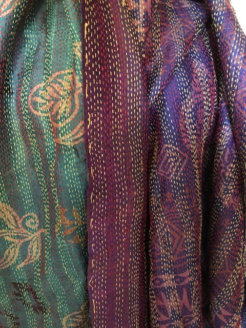 Silk kantha shawl picture