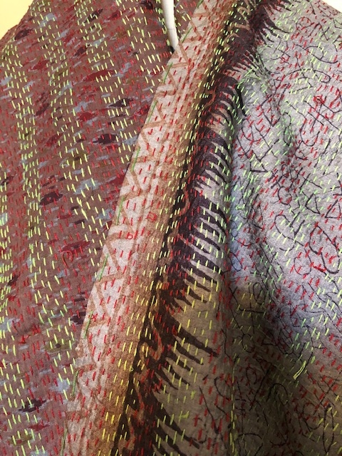 Silk kantha shawl picture