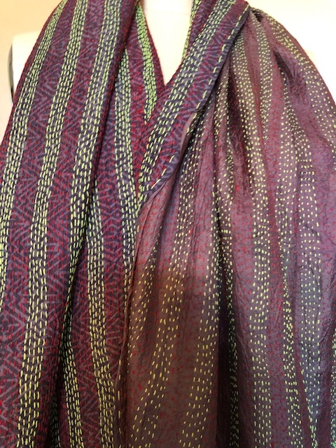 Silk kantha shawl picture
