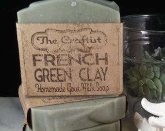 French Green Clay Handmade Goat Milk Soap picture