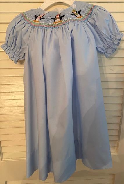 Light Blue Penguin Dress - 2T picture