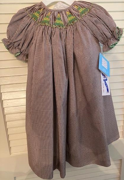 Brown Christmas Tree Dress 2T picture