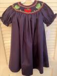 Navy Blue Dress With Apples 3T