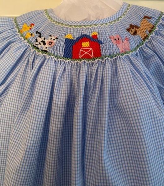 Light Blue Farm Bishop Dress - 4T picture