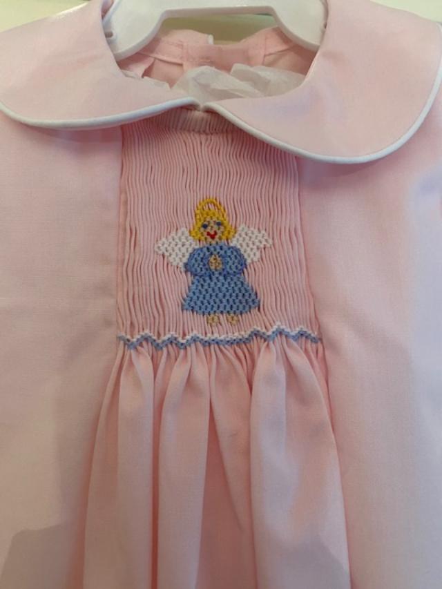 Pink Angel Smocked Float Dress 12M picture