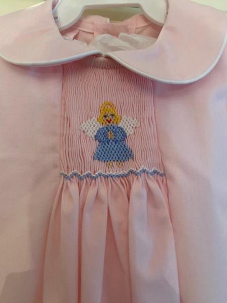 Pink Angel Smocked Float Dress 12M picture