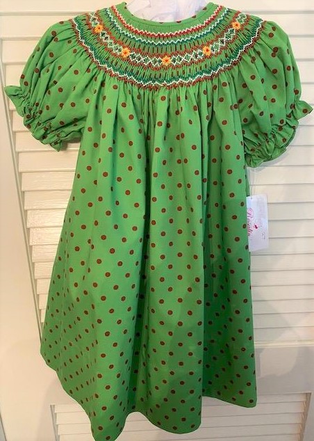 Green with Red Polka Dots 3T picture