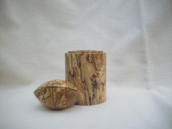 oval lidded box- spalted maple picture