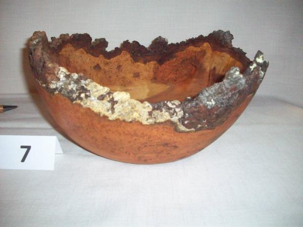 9.5 x 5 cherry burl bowl - natural edge