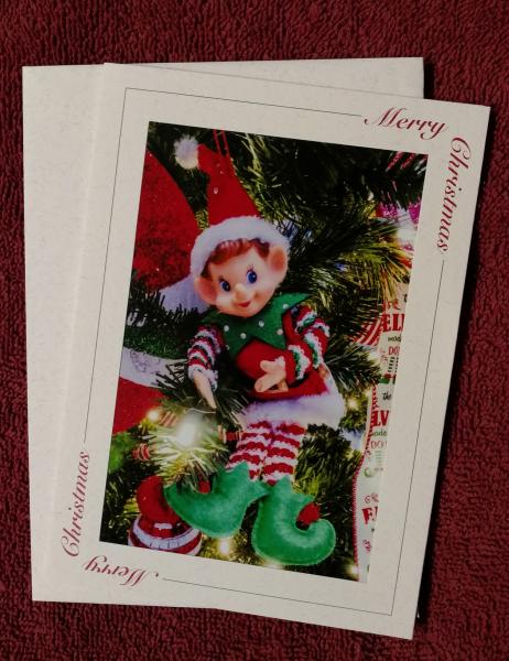 'Christmas Elf' - notecard picture