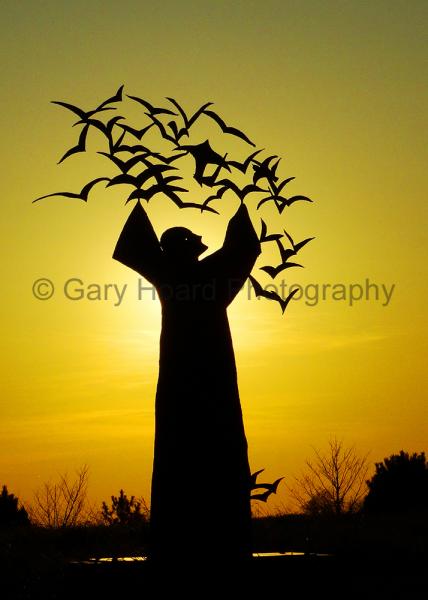 'St. Francis and Birds' - matted print picture