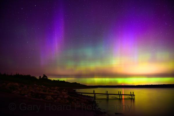 'Aurora Borealis' over Saylorville Lake picture