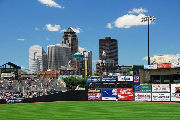 'Sec Taylor Field and Des Moines' matted print picture