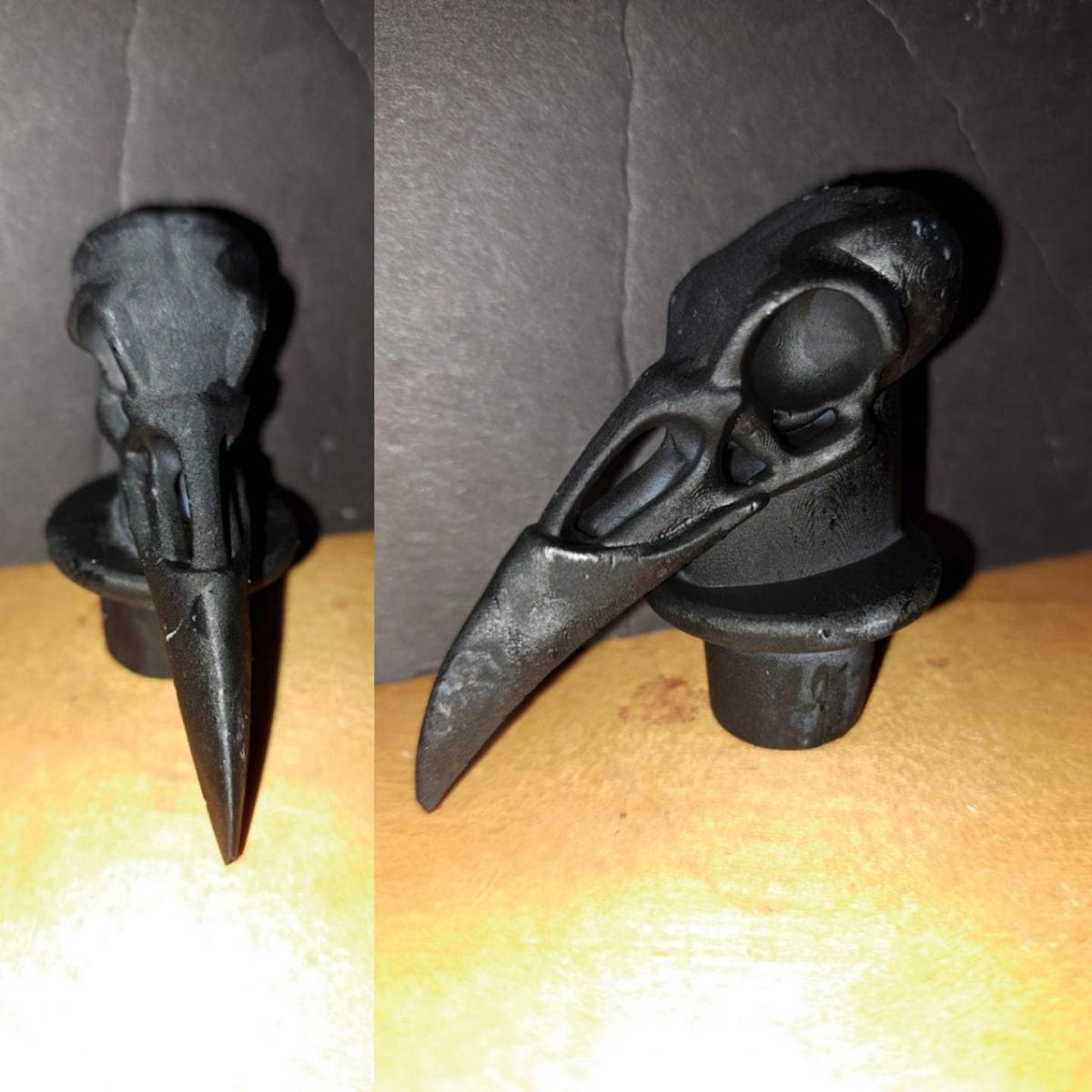 Raven Skull Bottle Stopper picture