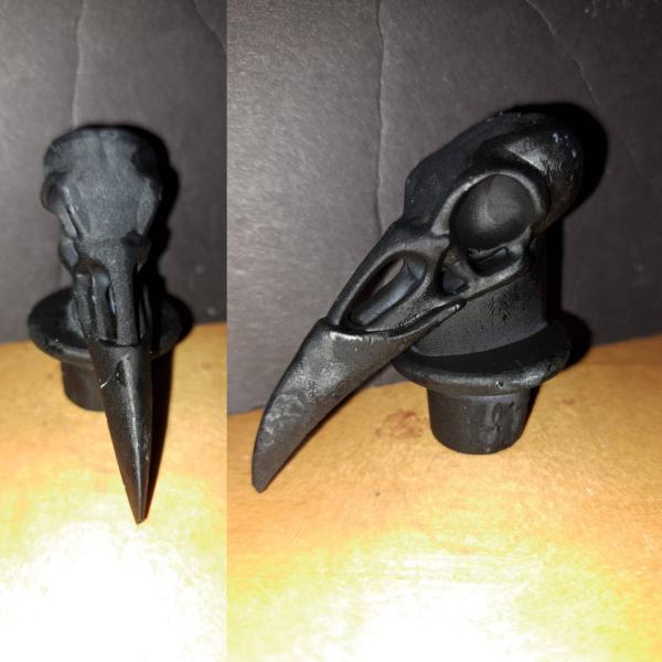 Raven Skull Bottle Stopper picture