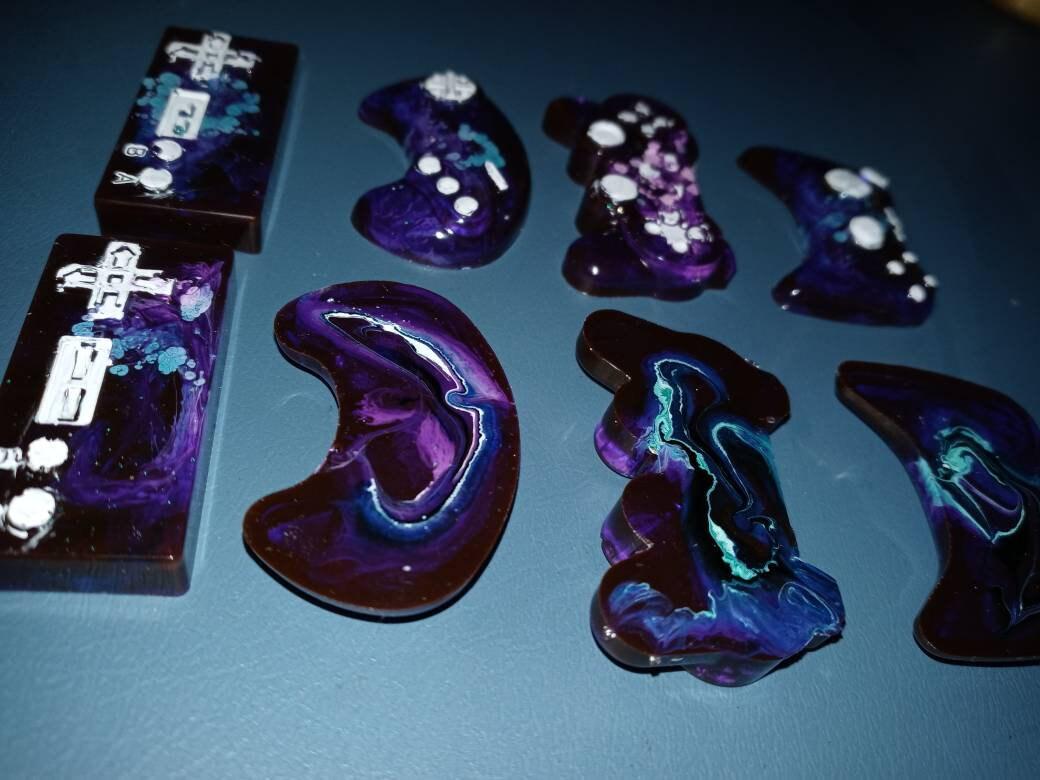 Video Game Controller Charm Pendant Jewelry Keychain - Resin - Custom Color - Playstation, XBOX, Nintendo, Sega picture