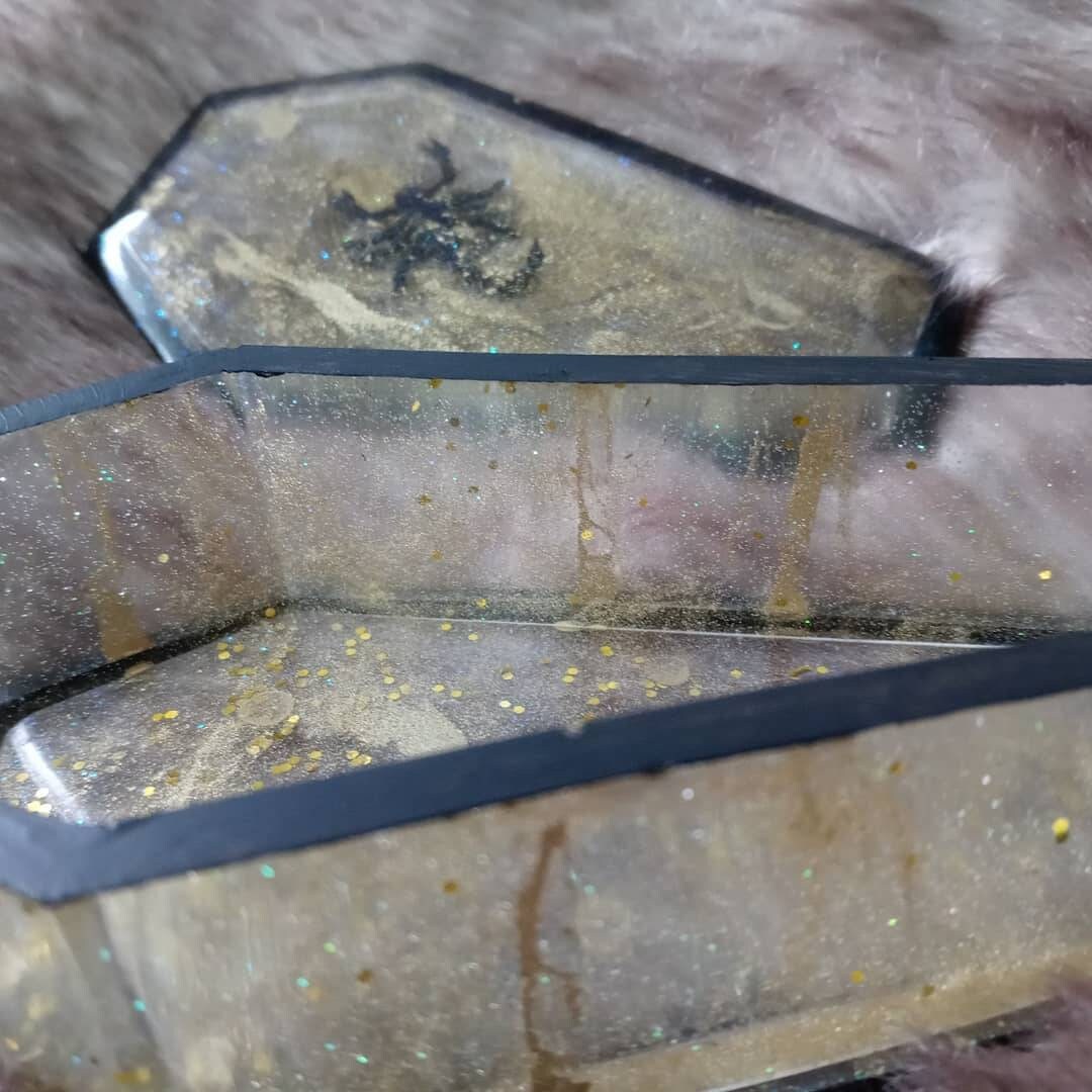 Scorpion Coffin Trinket Jewelry Box Resin picture