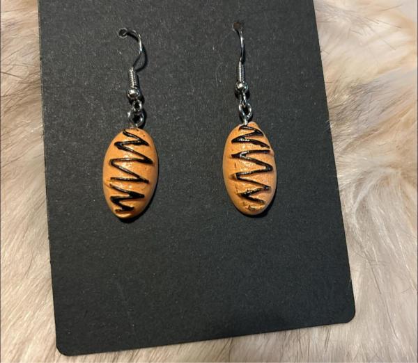 Bread with Chocolate Jewelry Only one available. Earrings, Necklace or Keyring