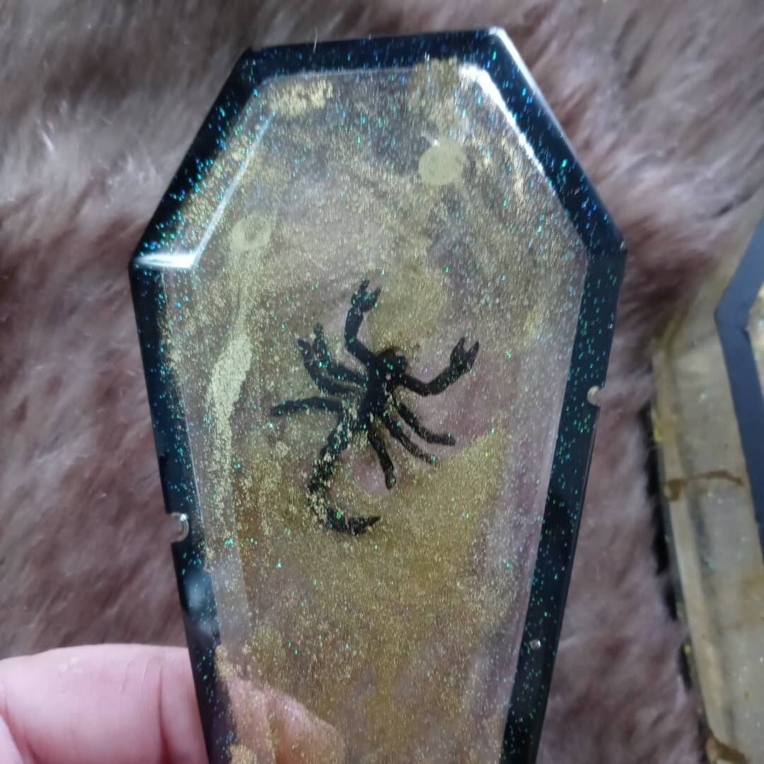 Scorpion Coffin Trinket Jewelry Box Resin picture