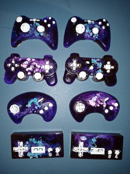 Video Game Controller Charm Pendant Jewelry Keychain - Resin - Custom Color - Playstation, XBOX, Nintendo, Sega picture