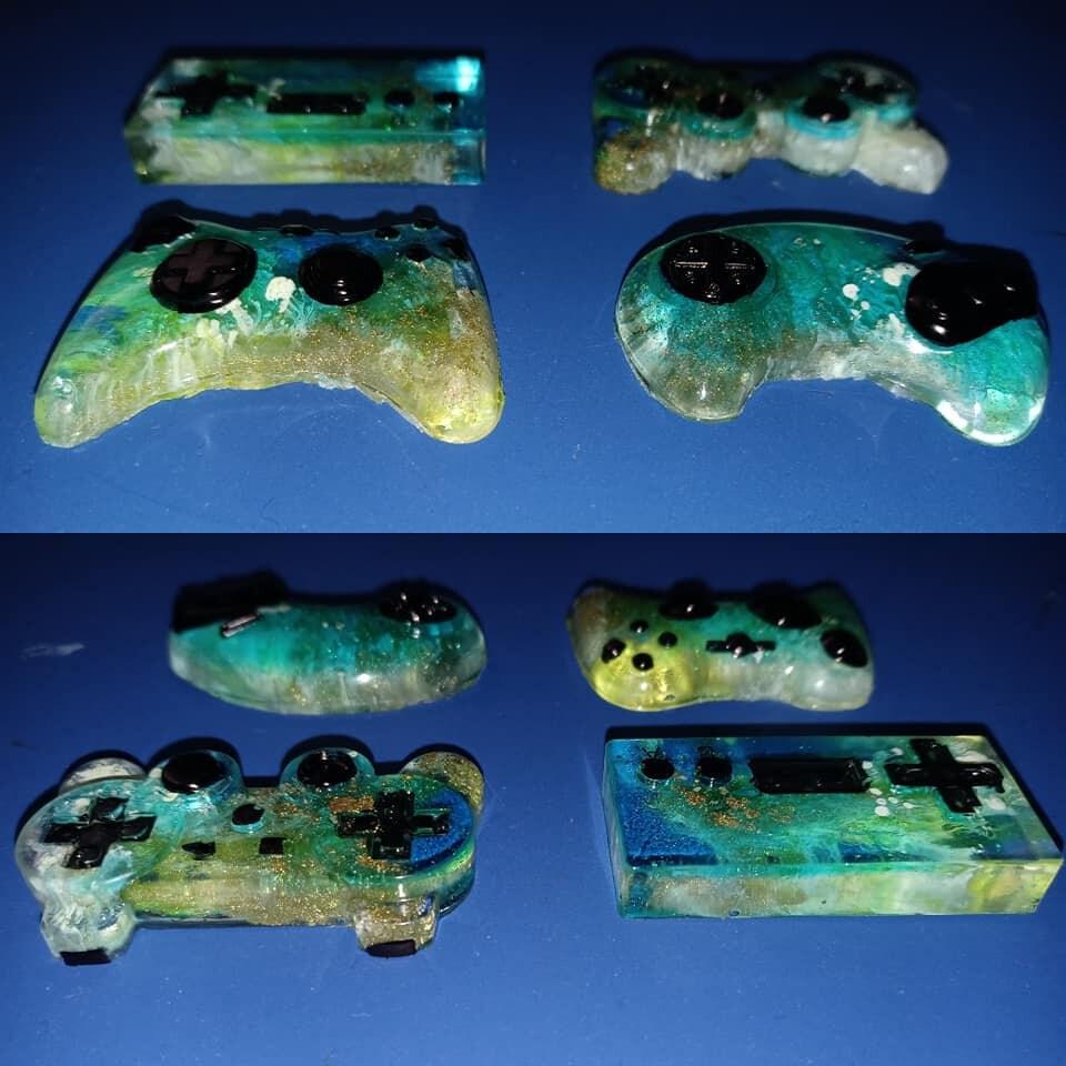 Video Game Controller Charm Pendant Jewelry Keychain - Resin - Custom Color - Playstation, XBOX, Nintendo, Sega picture