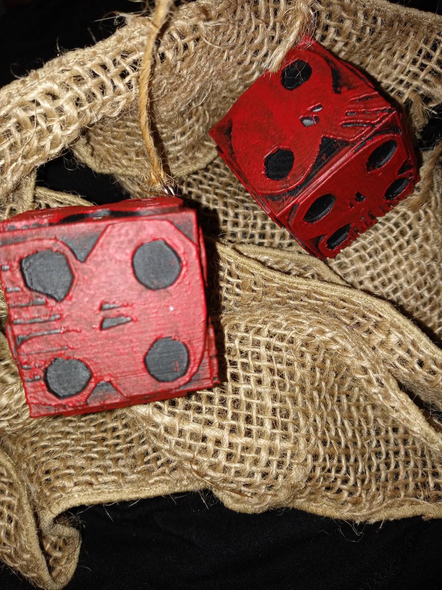 Oogie Boogie NBC Dice, Keychain, Earrings, Necklace, Car Dash Dangles or Rolling Dice with a Glow Option picture