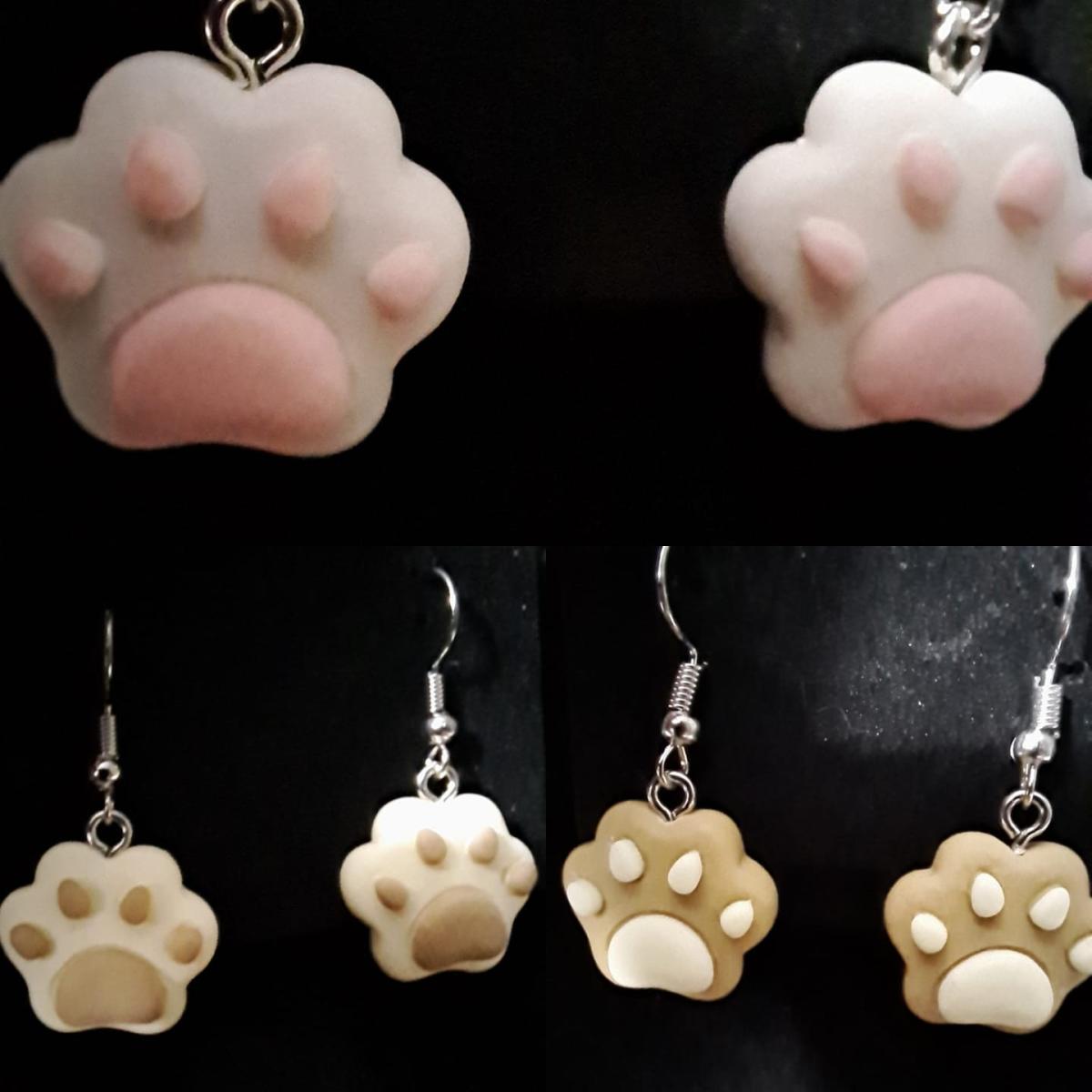 Toe Beans Paw Print Jewelry. Have 2 Color Options. Animal Paw. Brown Toe Beans, or Cream Toe Beans picture