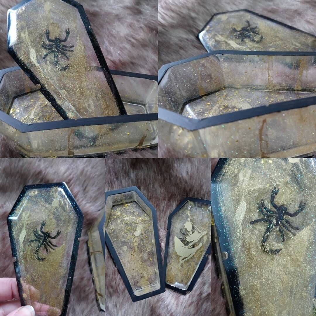 Scorpion Coffin Trinket Jewelry Box Resin picture