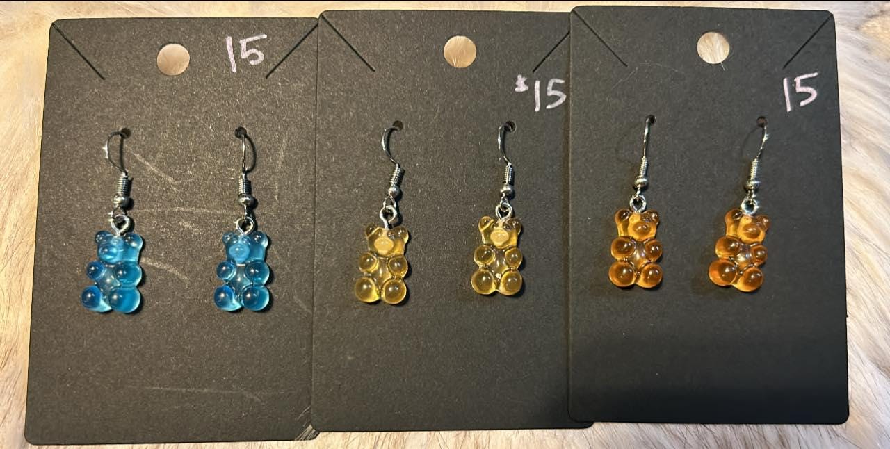 Gummy Bears Earrings Mix and Match Colors - YOU MUST ADD 2 to your cart or you will not get a full pair of earrings picture
