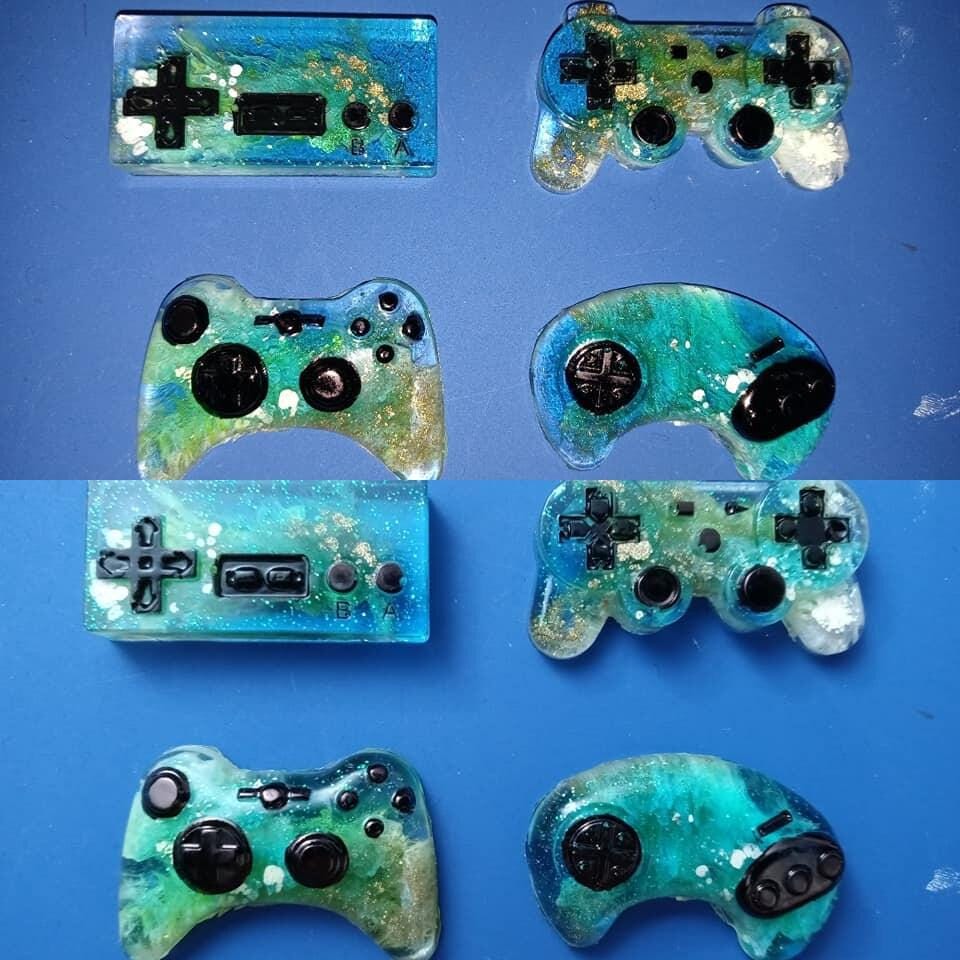 Video Game Controller Charm Pendant Jewelry Keychain - Resin - Custom Color - Playstation, XBOX, Nintendo, Sega picture