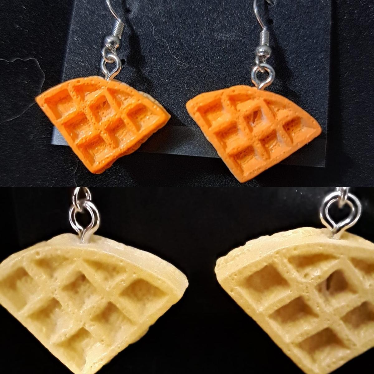 Waffle Jewelry Only one available. Earrings, Necklace or Keyring picture