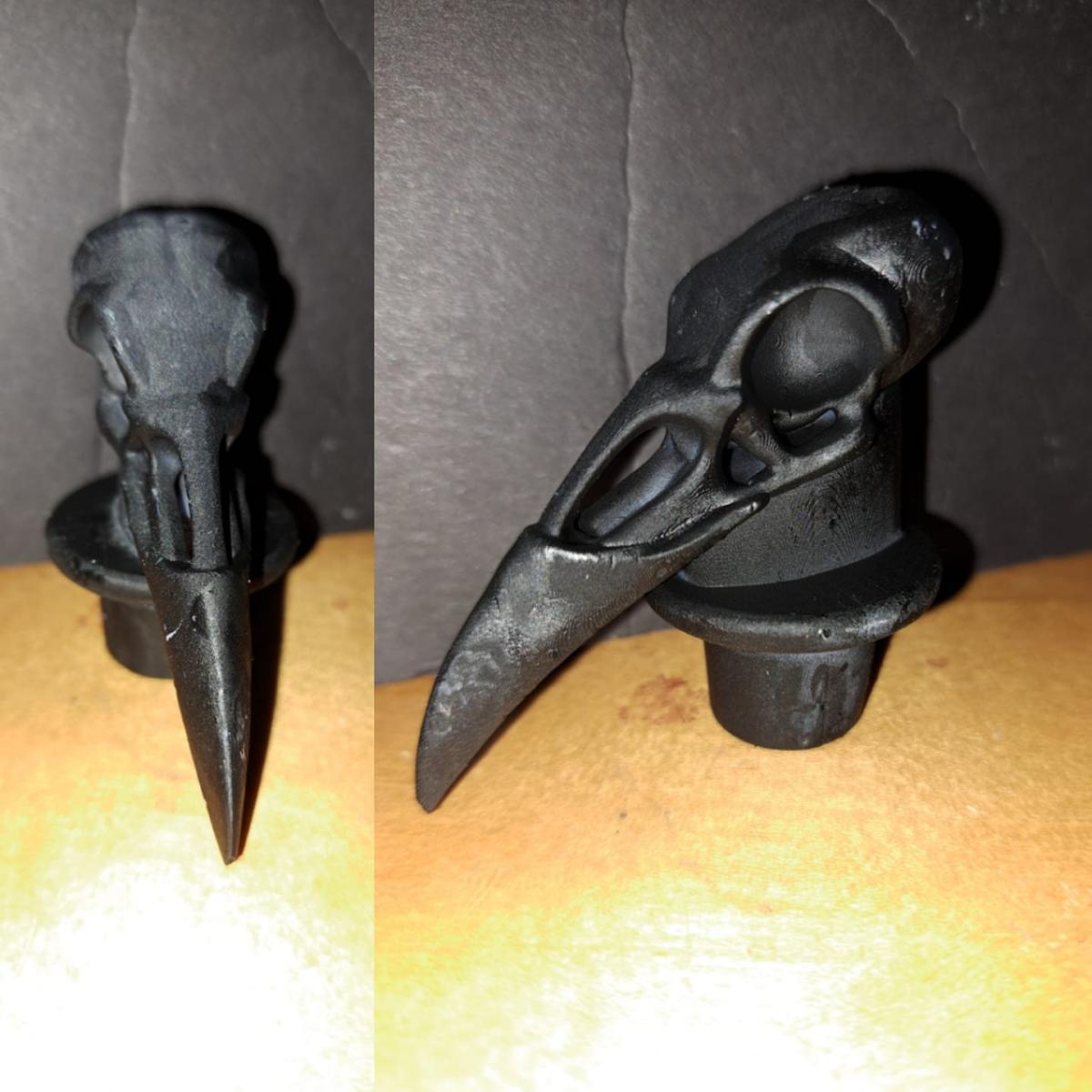 Raven Skull Bottle Stopper picture