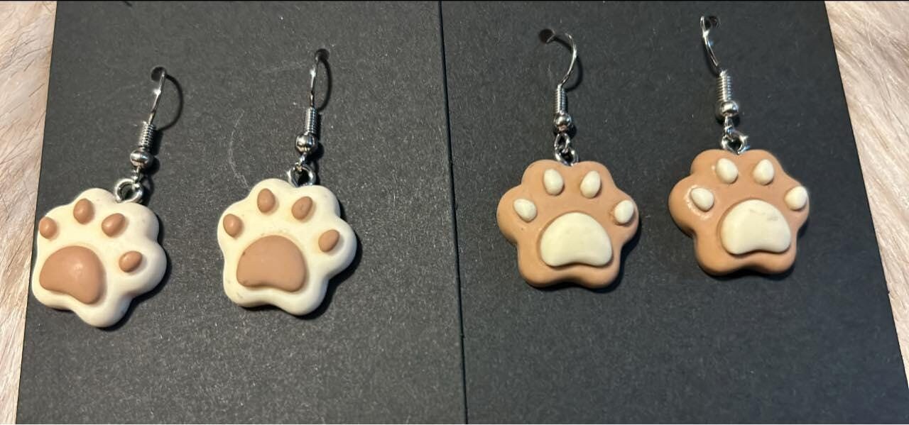 Toe Beans Paw Print Jewelry. Have 2 Color Options. Animal Paw. Brown Toe Beans, or Cream Toe Beans