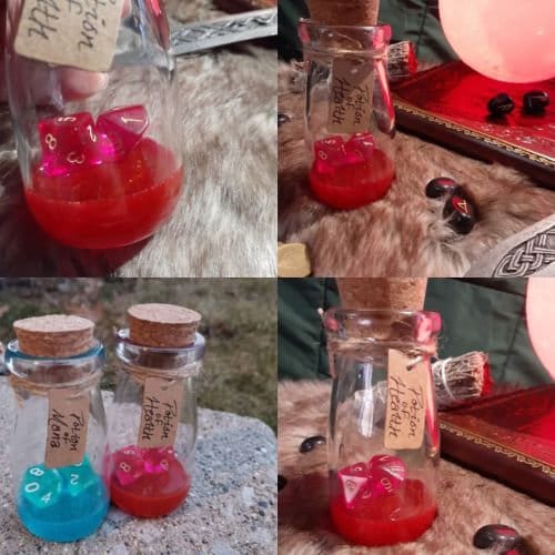 Dice Rolling Potion Bottles