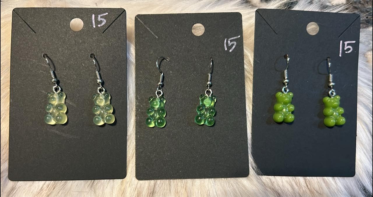 Gummy Bears Earrings Mix and Match Colors - YOU MUST ADD 2 to your cart or you will not get a full pair of earrings picture