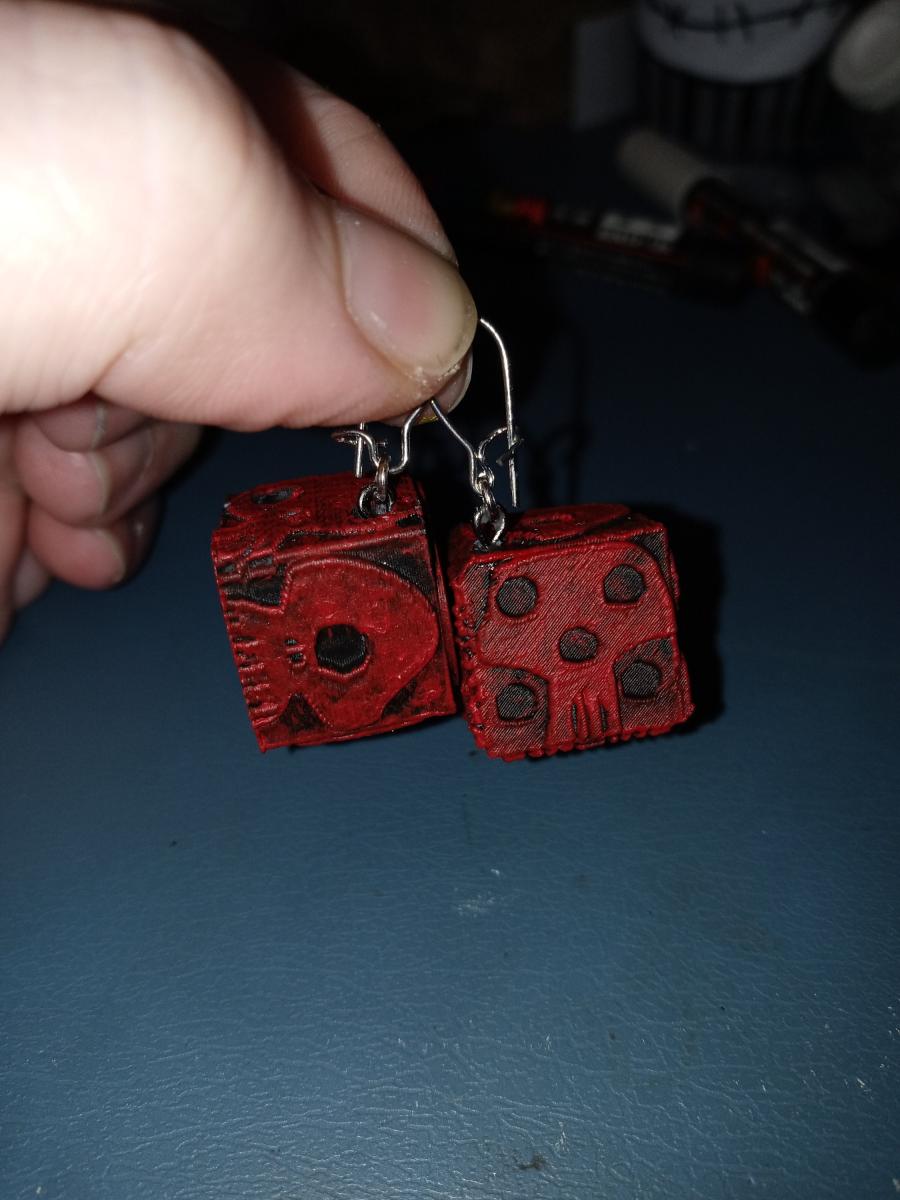 Oogie Boogie NBC Dice, Keychain, Earrings, Necklace, Car Dash Dangles or Rolling Dice with a Glow Option picture