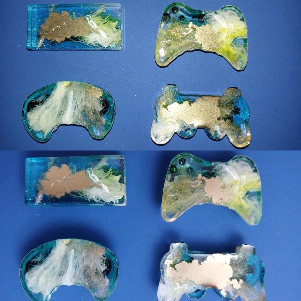 Video Game Controller Charm Pendant Jewelry Keychain - Resin - Custom Color - Playstation, XBOX, Nintendo, Sega picture