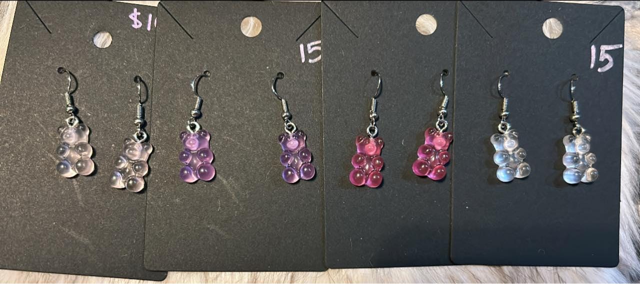 Gummy Bears Earrings Mix and Match Colors - YOU MUST ADD 2 to your cart or you will not get a full pair of earrings picture
