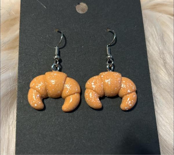 Oui oui Crossaints. EARRINGS. Only one available. Earrings, Necklace or Keyring