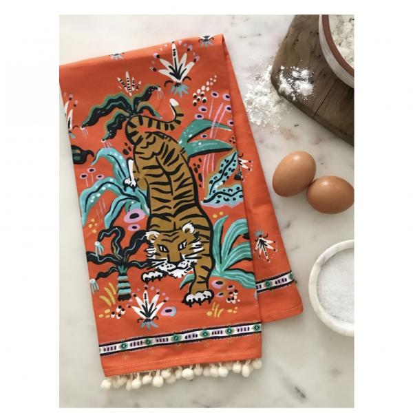 On Safari Tiger Tea Towel