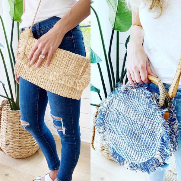 Island Vibes Straw Clutch Crossbody Bag picture