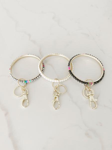 Pearl Beaded Bracelet Key Chain picture