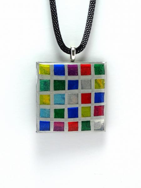 Marvelous Mosaic Pendant with silver outline - see variations picture