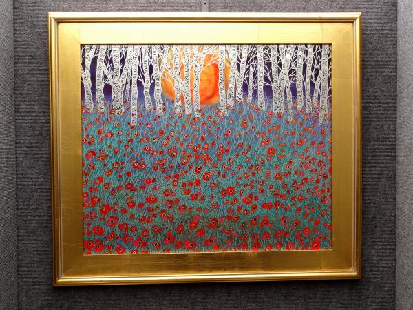 Poppies Forever, Framed Paintings, 29.5" x 25.75"