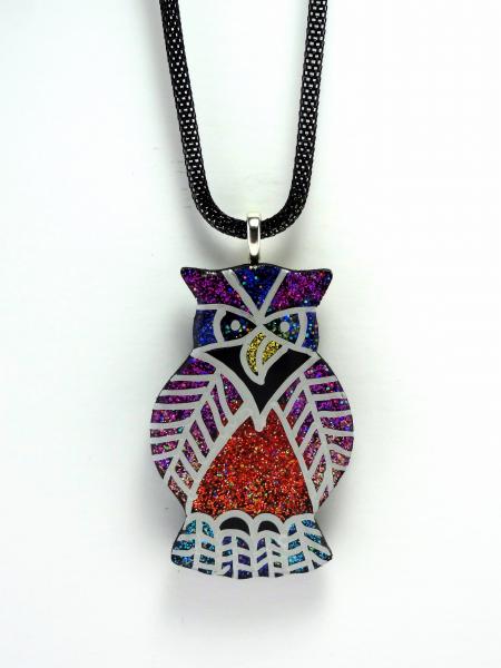 Novel Night Owl Pendant in pinks - see variations