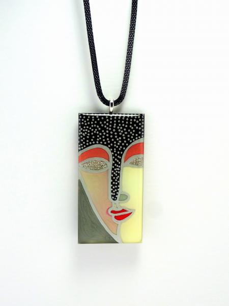 Phantom Face Pendants, black & white - see variations picture