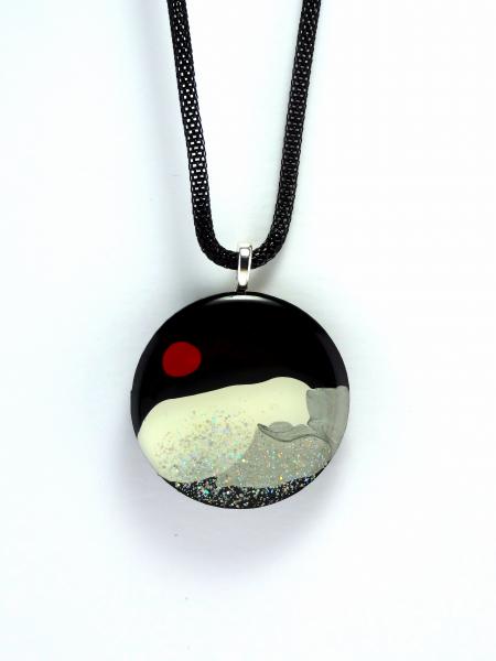 Peace & Love Round Pendants Red Sun - see variations picture