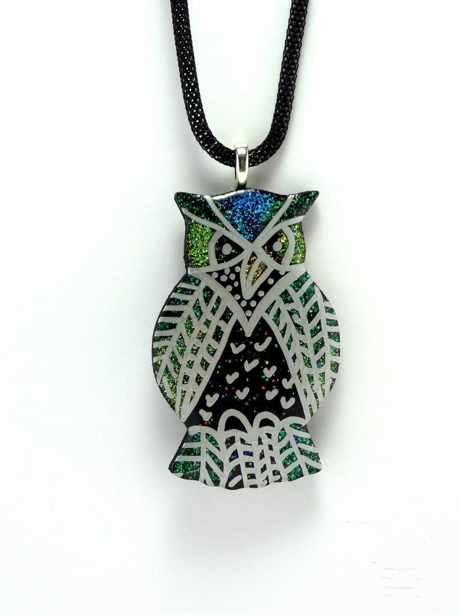 Novel Night Owl Pendant in pinks - see variations picture