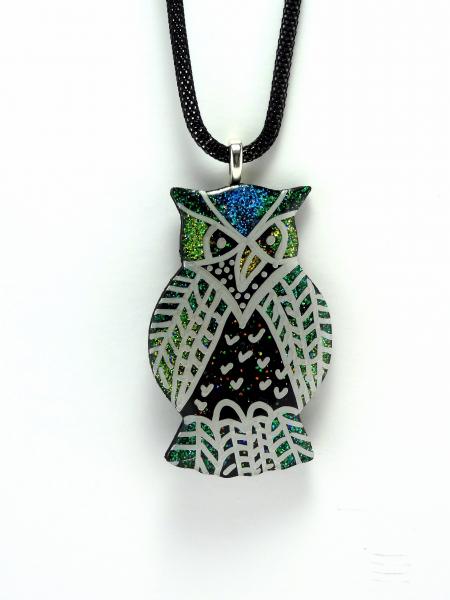 Novel Night Owl Pendant in pinks - see variations picture