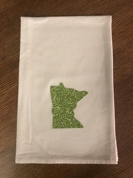 Minnesota Dish Towel - Green Paisley picture